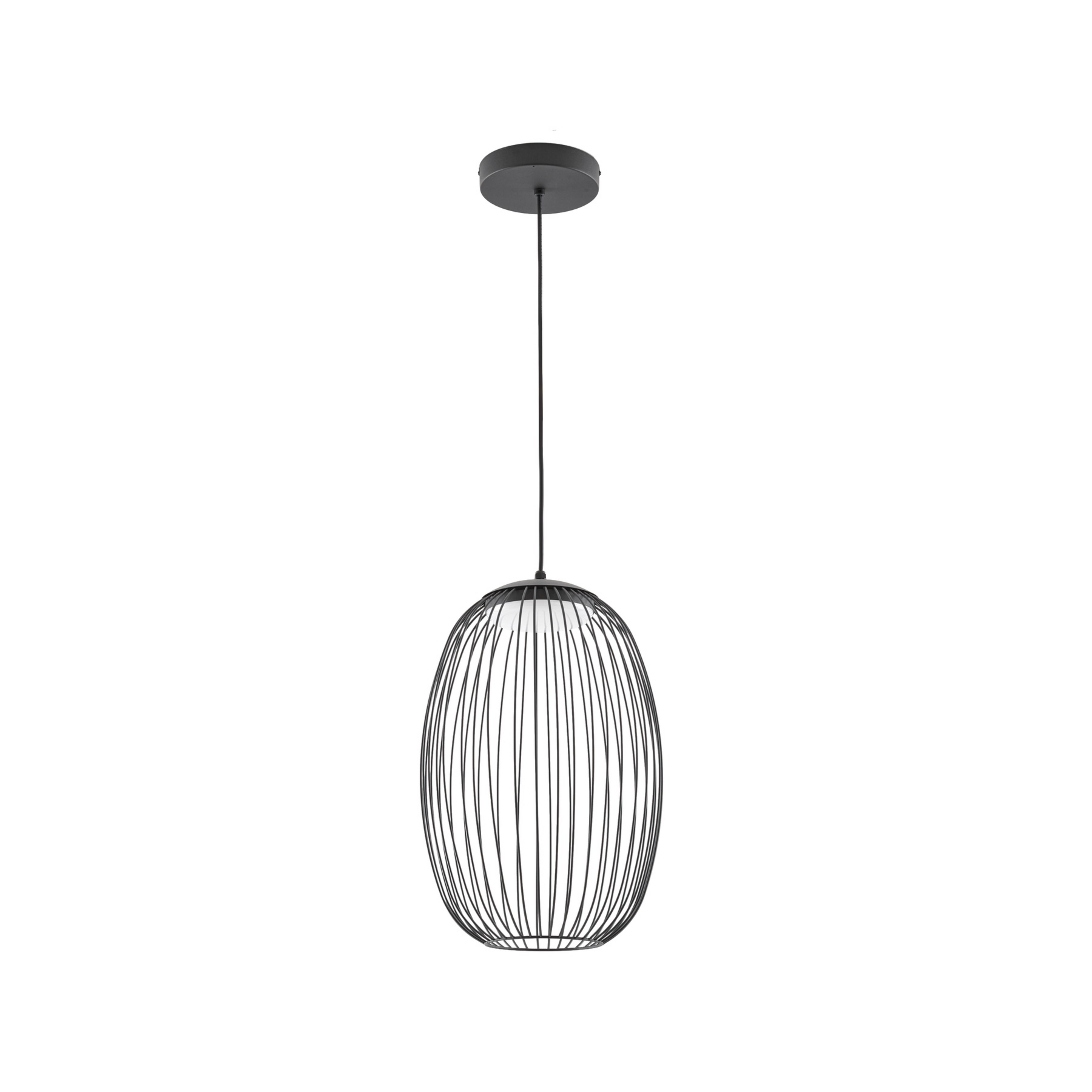 Lampada a sospensione da esterno a LED Richi, Ø 40 cm, nera, dimmerabile, IP44,