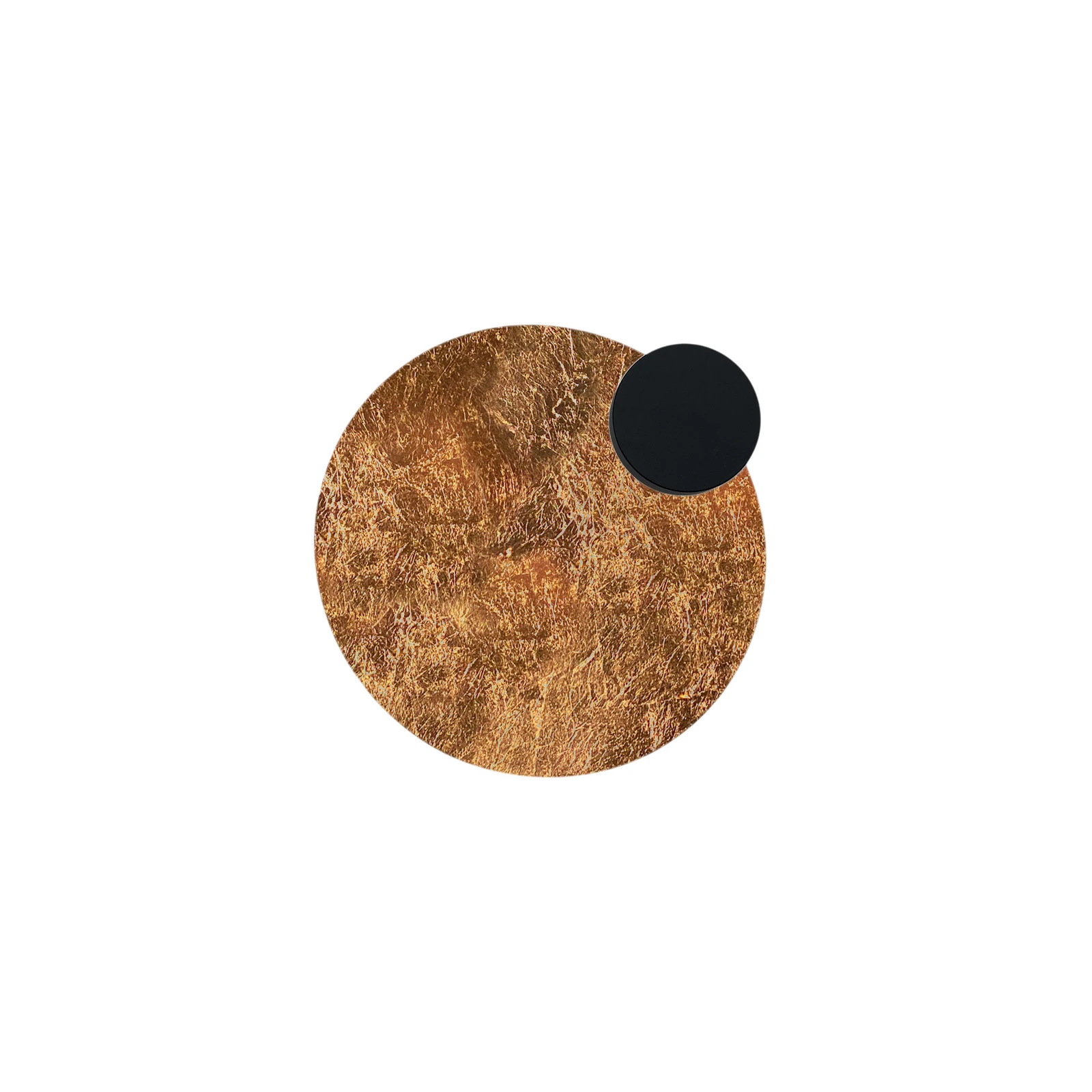 Knikerboker LED nástenné svetlo Pois, meď, Ø 25 cm, stmievateľné