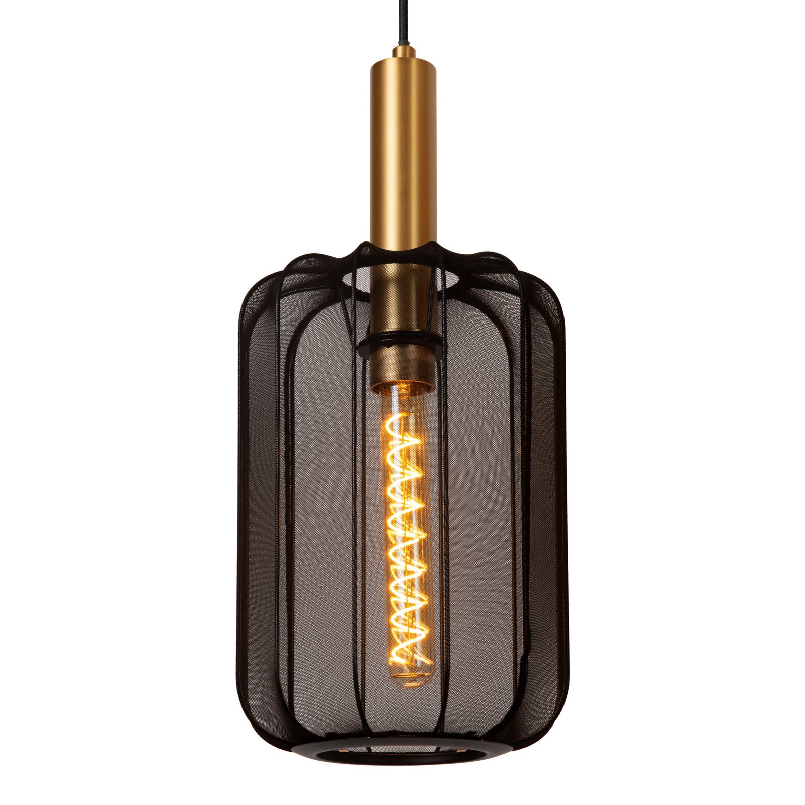 Corina hanglamp, zwart, 3-lamps, E27