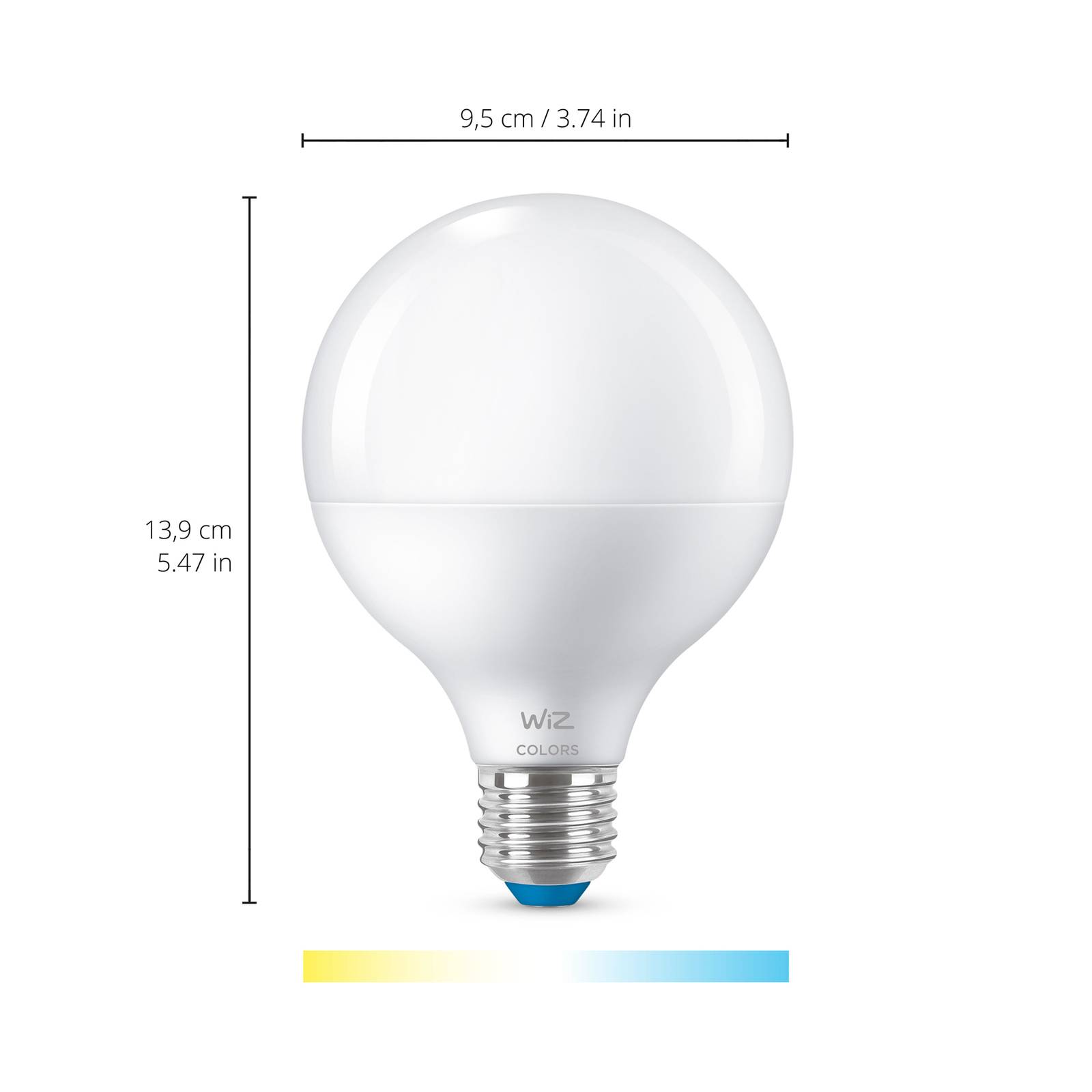 Image of WiZ G95 ampoule LED E27 11W globe mat CCT 8718699786335
