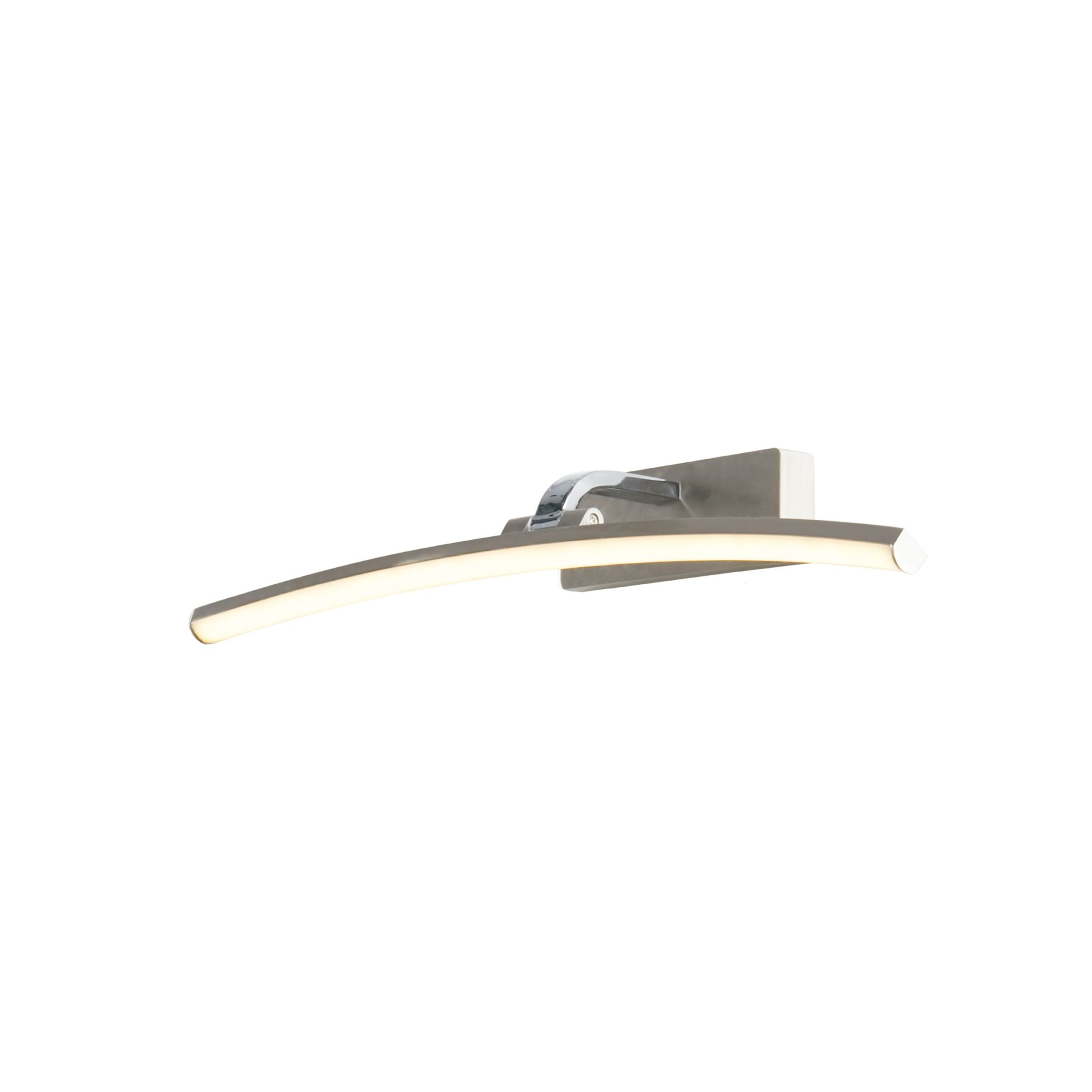 Applique murale LED Santorini, largeur 50 cm, chromée, inclinable