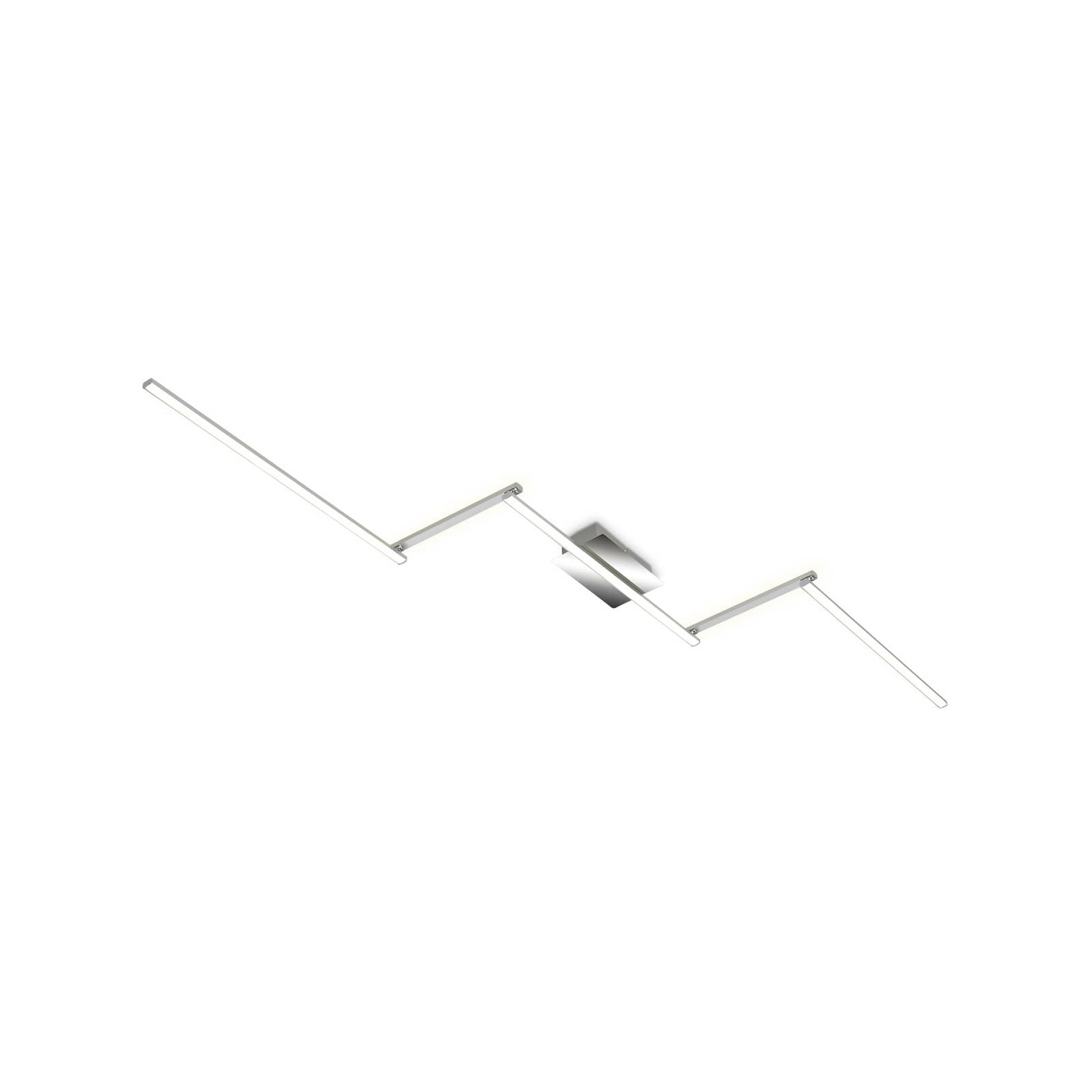 LED-Deckenleuchte Staff, silber, 3.000 K