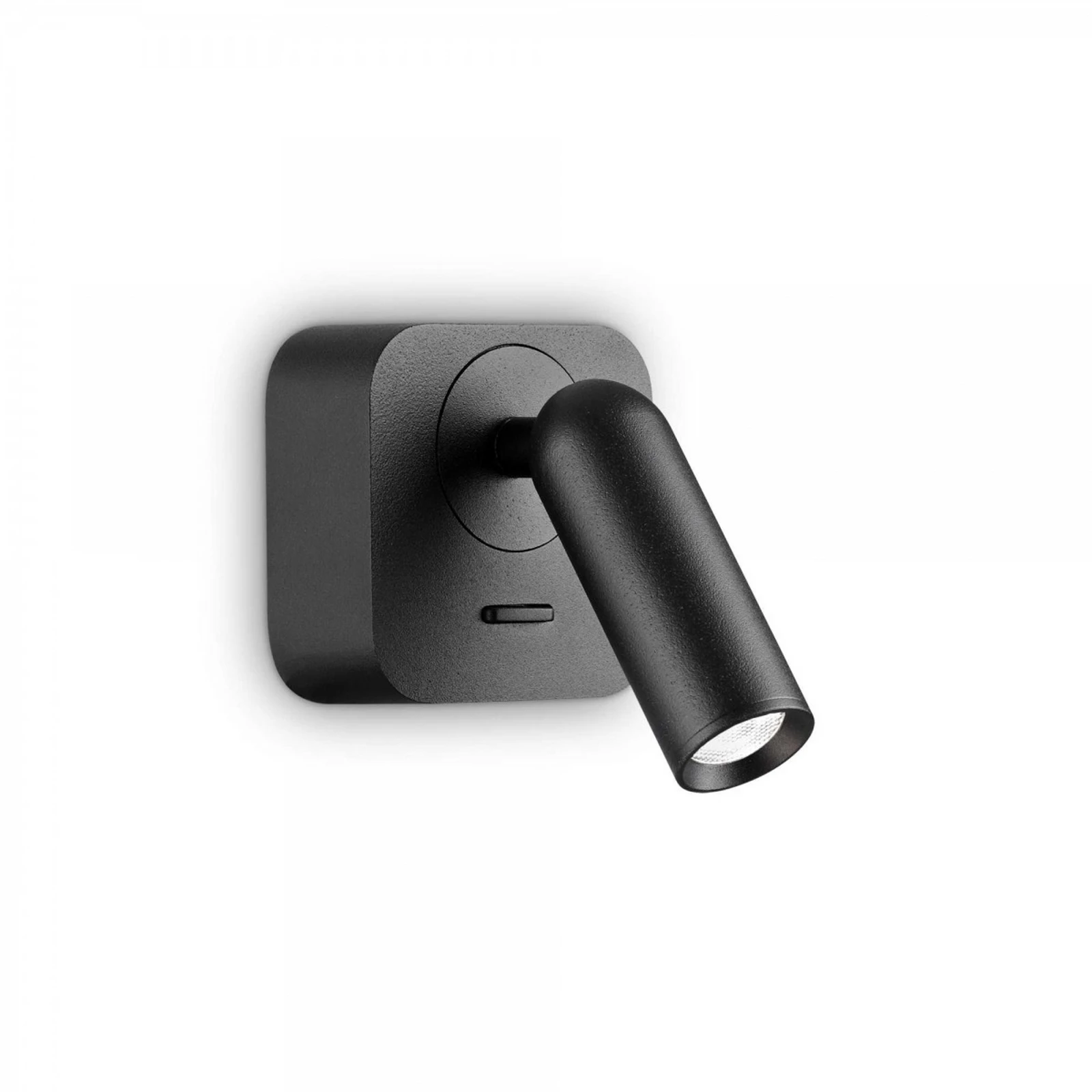 Ideal Lux LED wall spotlight Bean, black, width 7 cm, metal