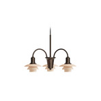 PH 1/1 kroonluchter, gebruneerd messing, 3-lamps - Louis Poulsen