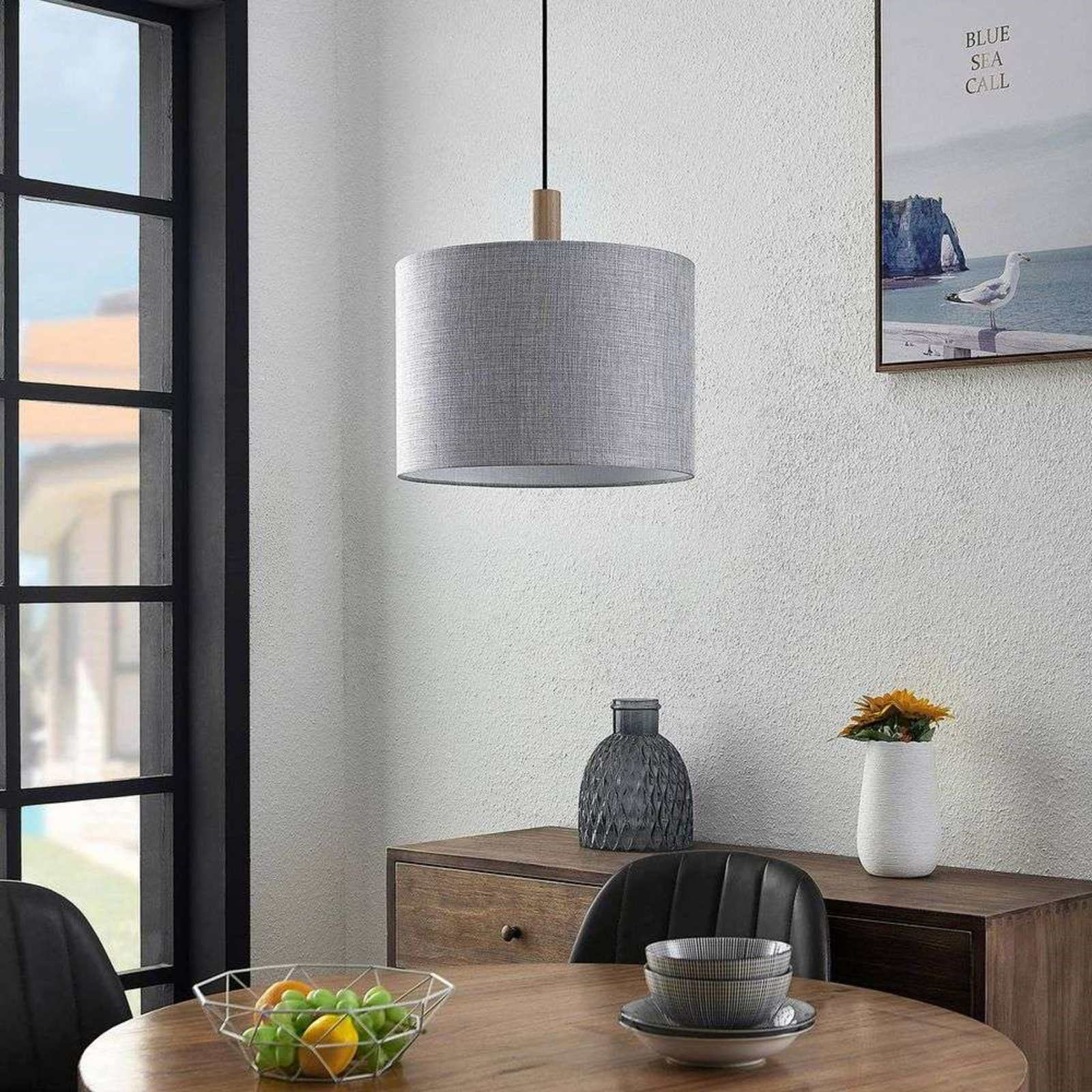 Scavi Závěsná Lampa Black/Grey - Lindby