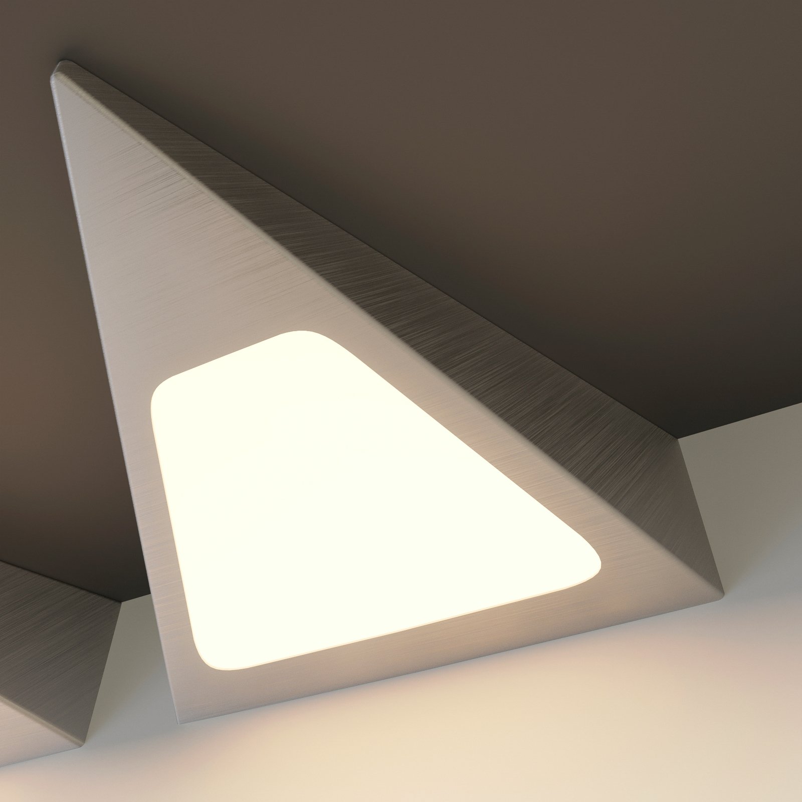 Prios Odia podhľadové LED, ušľachtilá oceľ, 3-pl.