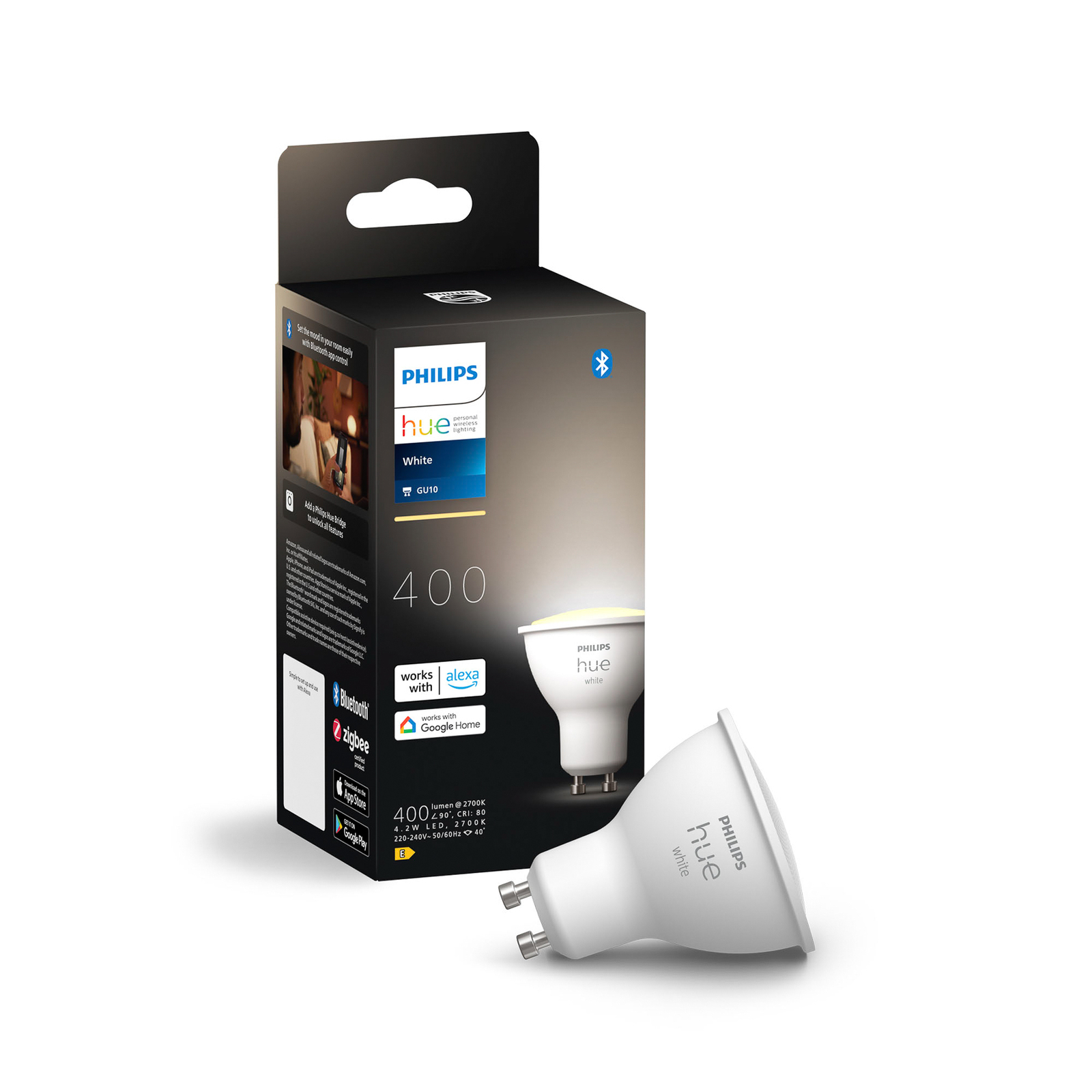 Philips Hue White LED reflektor GU10 4,2 W 2 700 K