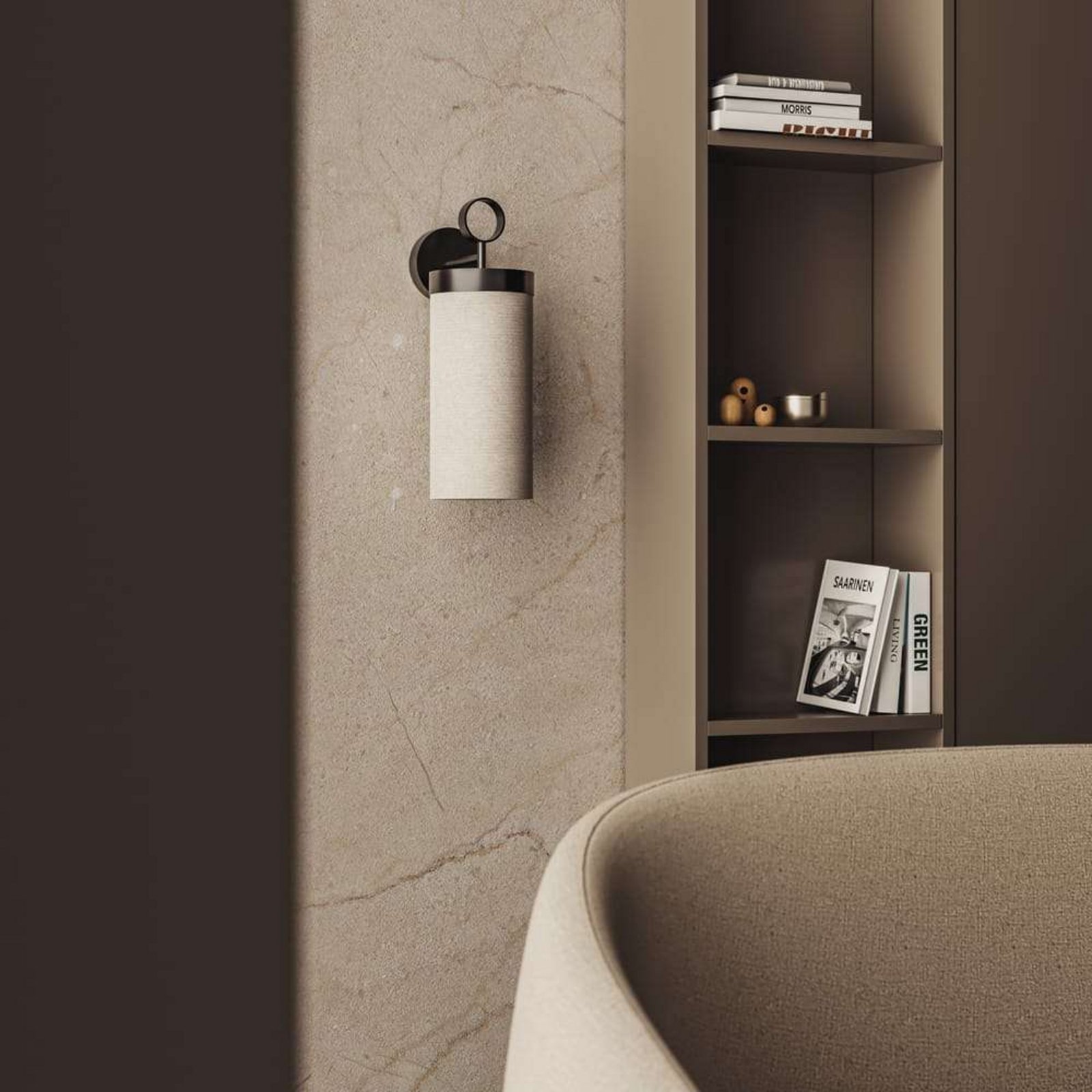 Nooi Aplique de Pared Cream/Matt Black - Aromas del Campo