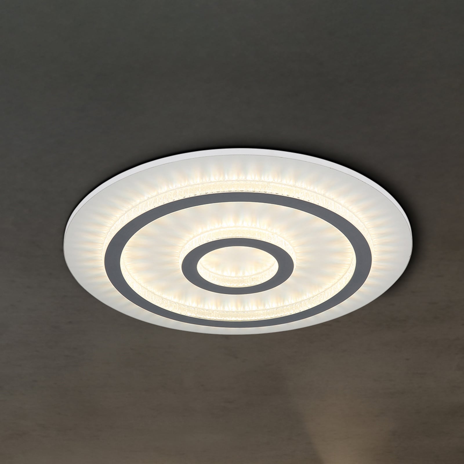 Plafón LED Jayden, blanco/antracita, CCT, atenuable