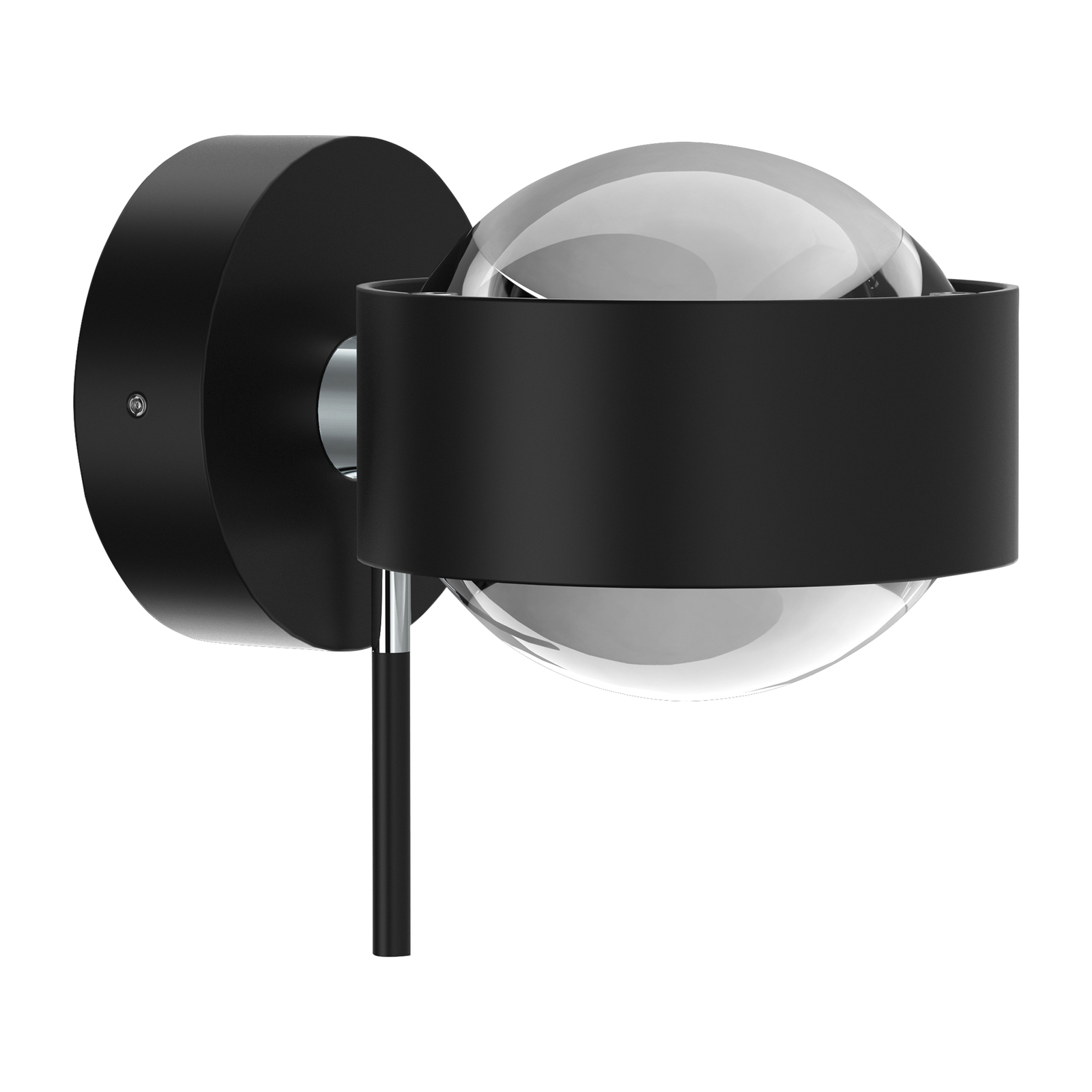 Puk Mini Wall+ LED лещи прозрачни, черен мат/хром