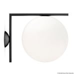 Wandlamp FLOS IC C/W2, zwart Ø 30 cm