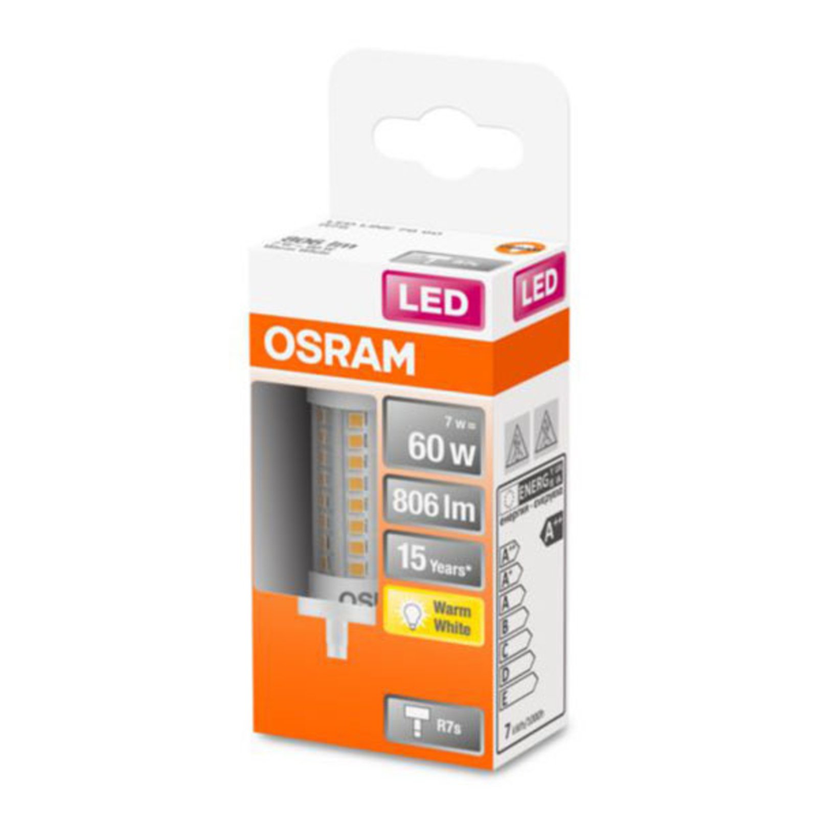OSRAM LED-pære R7s 6,5W 2 700 K