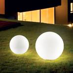 Ideal Lux Sole lampe med jordspyd, hvit, plast, Ø 30 cm