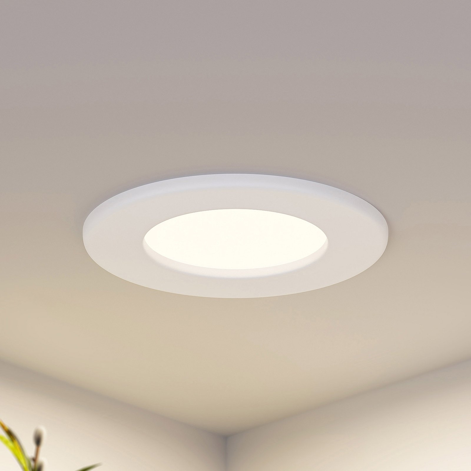 Prios Cadance LED-Einbaulampe weiß 11,5cm 2er-Set