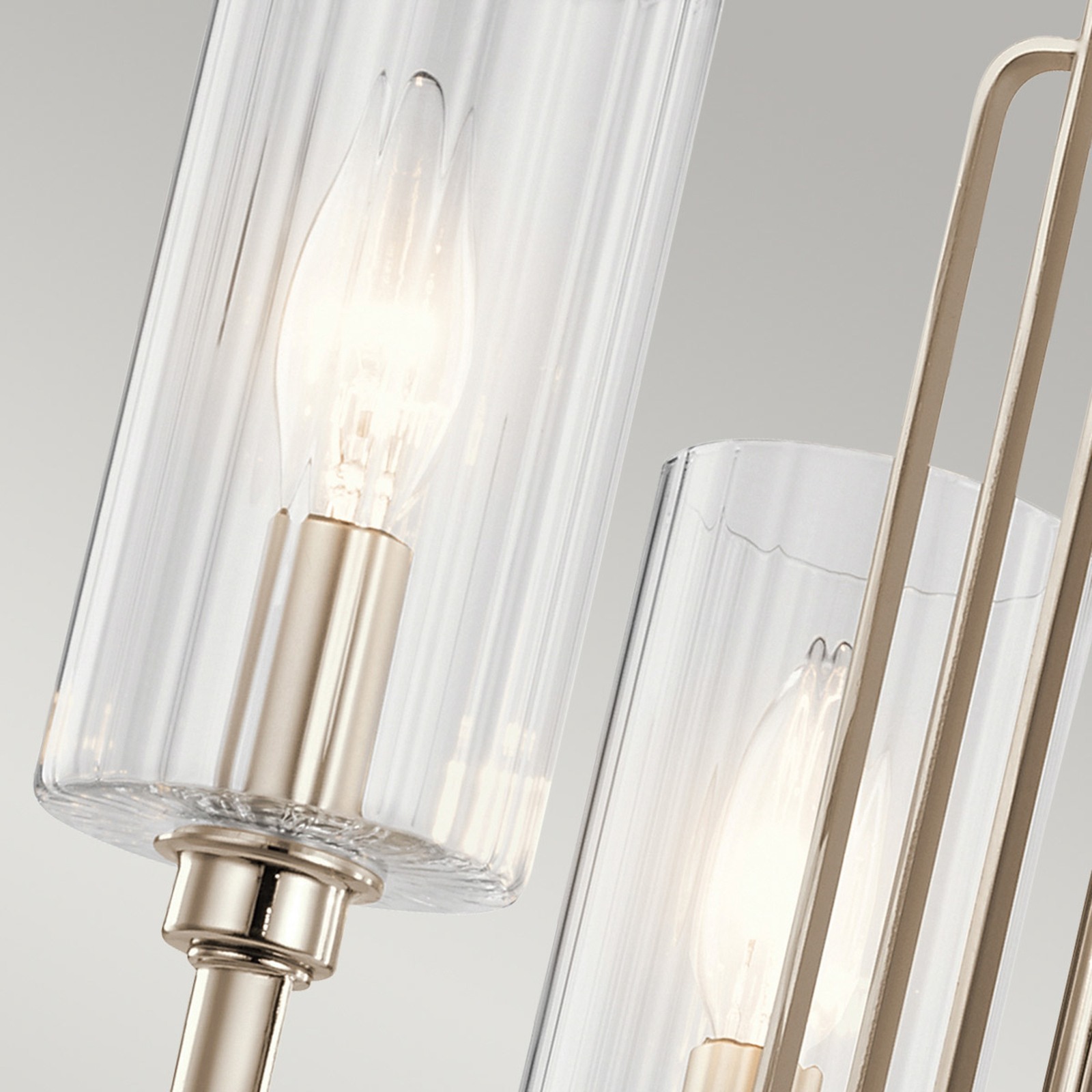 Kimrose hanglamp, 3-lamps, gepolijst nikkel