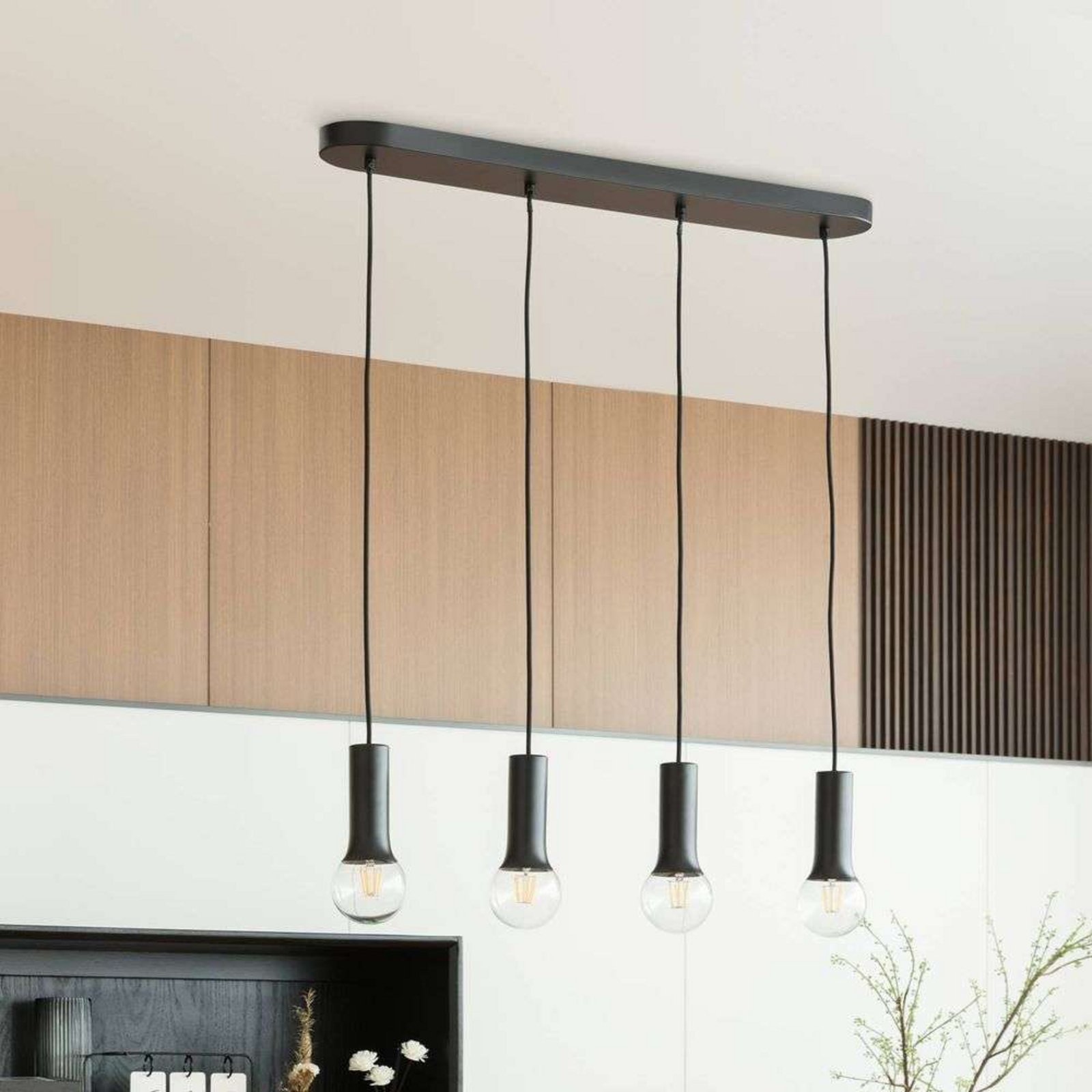 Fipas 4 Lustră Pendul Black - Lindby