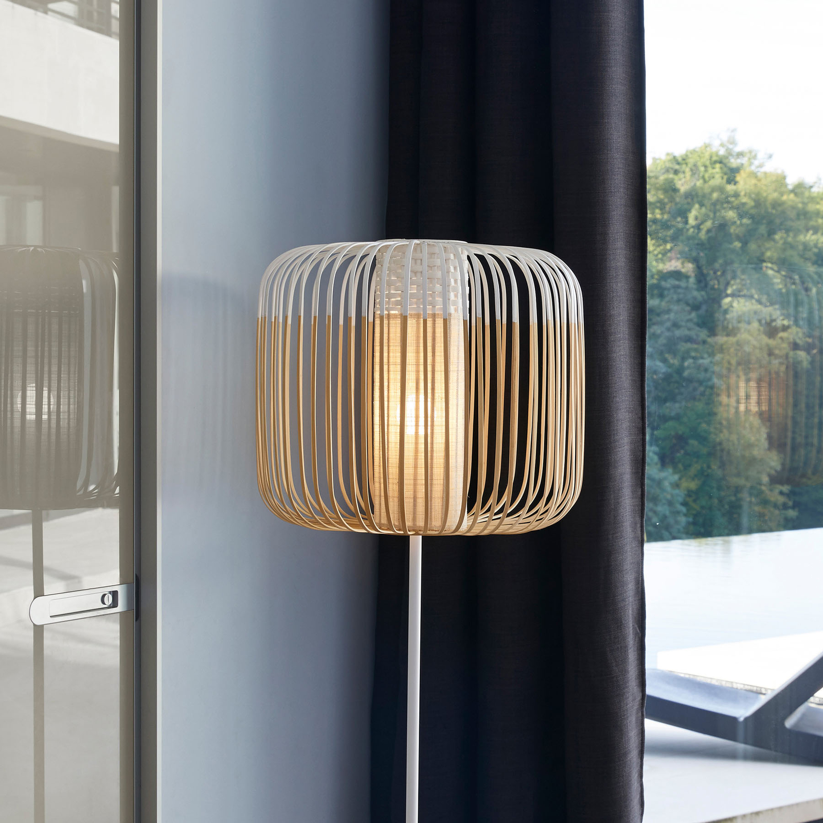 Forestier Bamboo Light podna svjetiljka s 1 žaruljom bijela