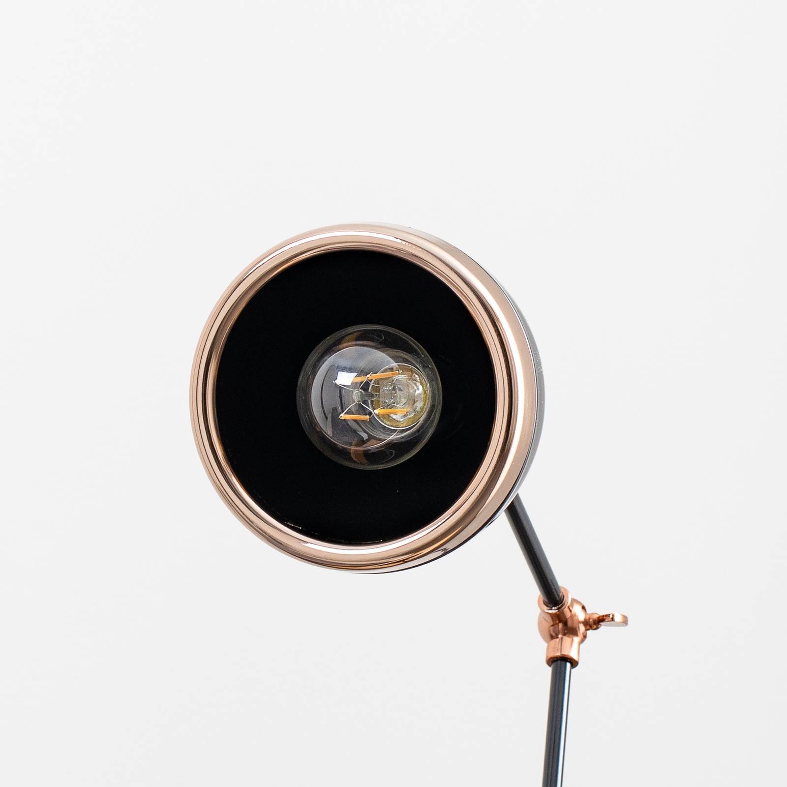 Lampa stołowa Yildo 7015, czarna/miedziana, metal, wysokość 50 cm