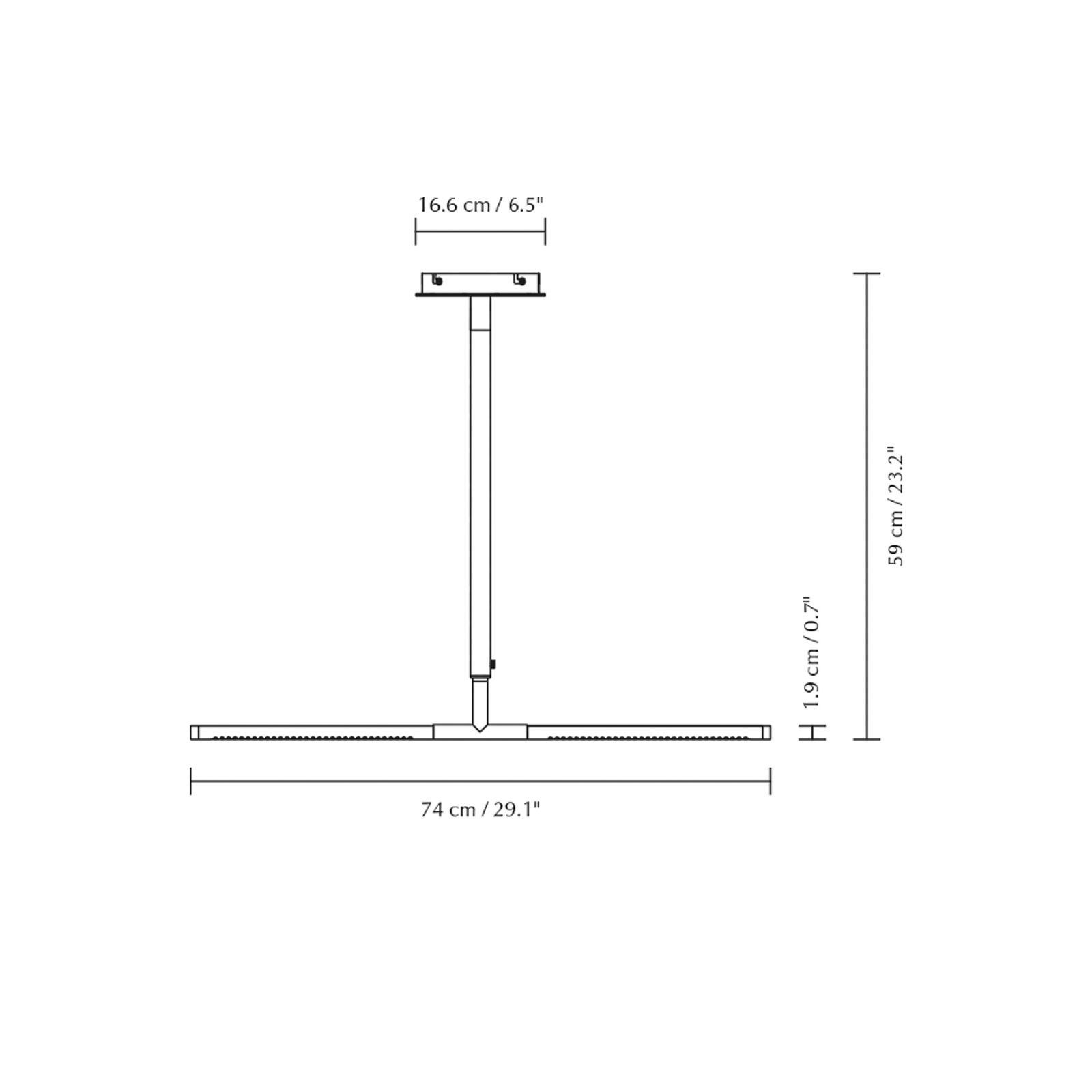 UMAGE LED κρεμαστό φωτιστικό Omni, ορειχάλκινο, 2-φωτιστικό, μήκος 74 cm