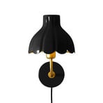 PR Home Wandlampe Wells, schwarz/goldfarben, 21 cm, Metall