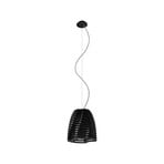 Candeeiro suspenso Twist, faia, preto, 150 cm