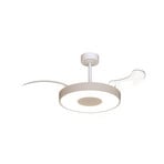 Smart LED plafondventilator Coin beige/wit DC stil - Mantra