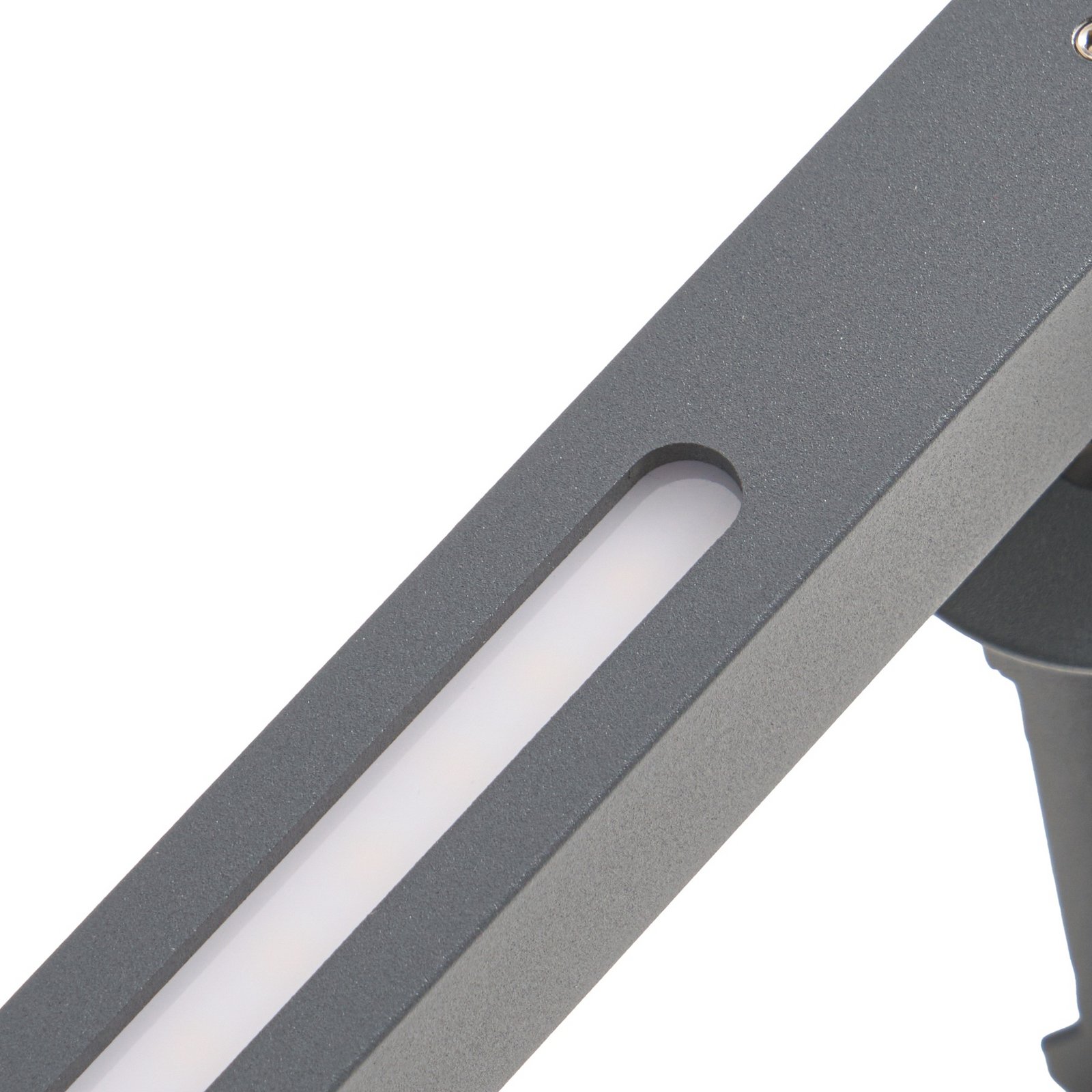 Lindby LED-gulvlampe Zavio, antrasitt, jordspyd, IP65