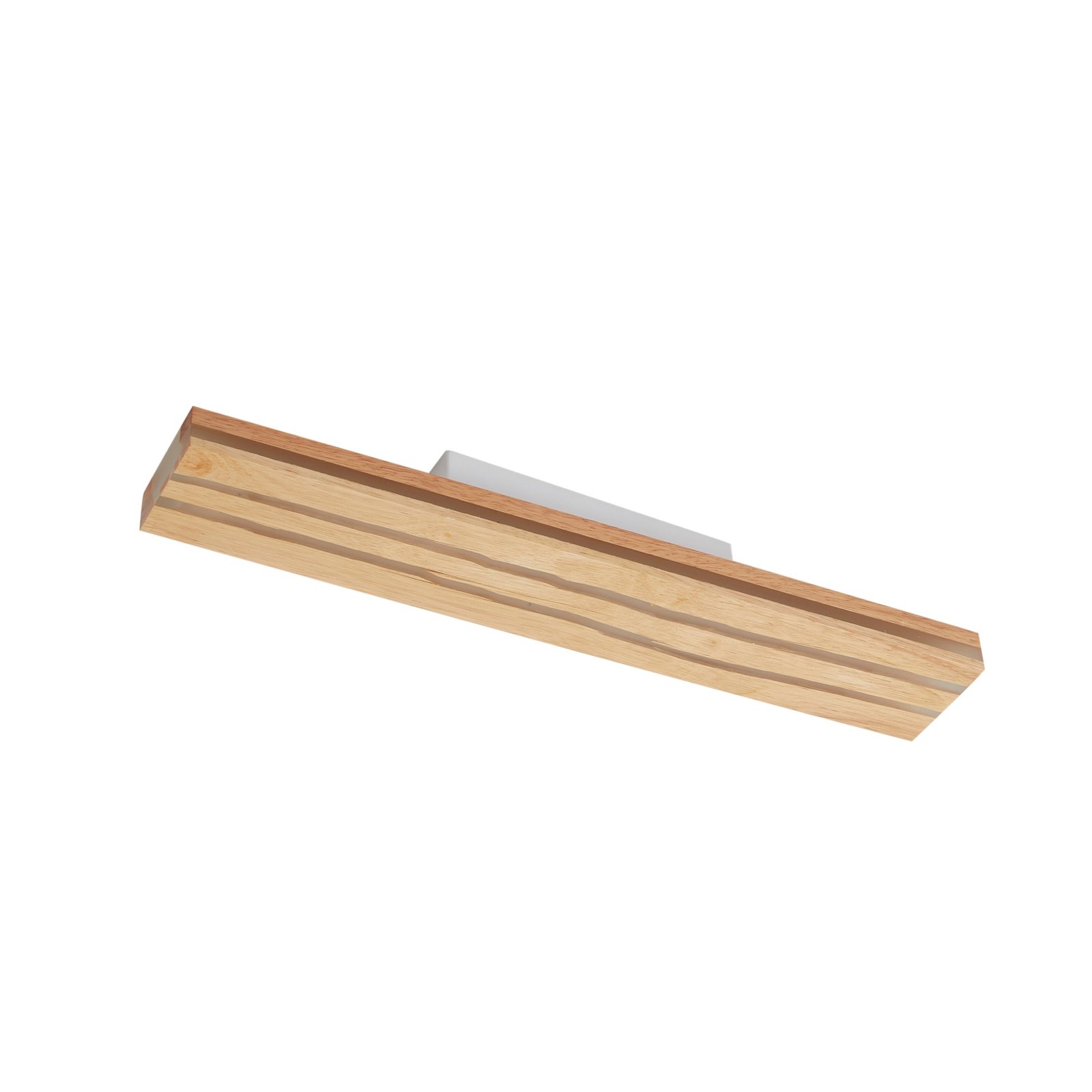 Lucande Plafonnier LED Silja, 13 W, bois, 100 cm