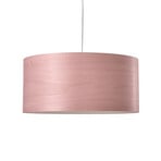 LZF lampada LED a sospensione Gea, rosa chiaro, Ø 42 cm, legno