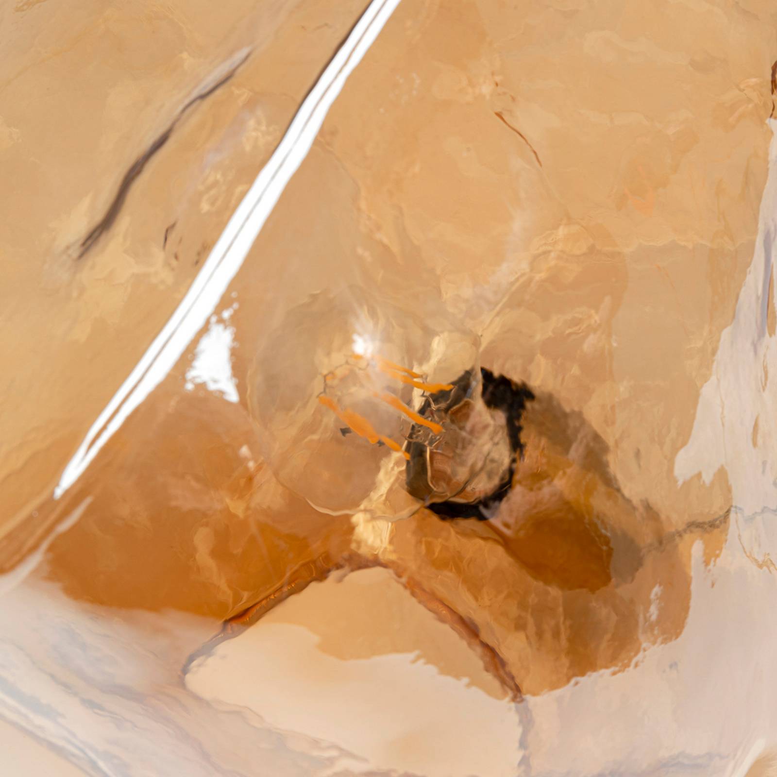 KARE Tischleuchte Aura, amber, Glas, Ø 30 cm, E27 günstig online kaufen