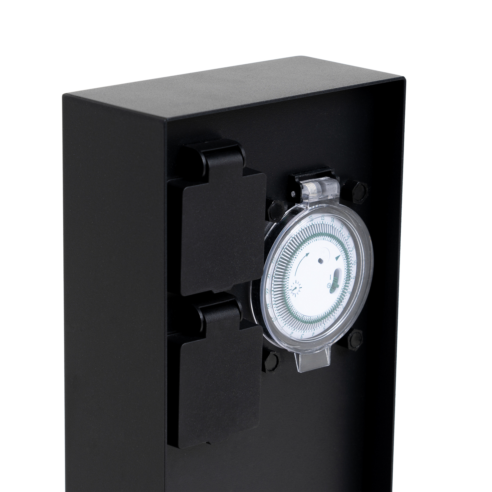 Prios Foranda villanyoszlop, 2 időzítő fekete 40 cm