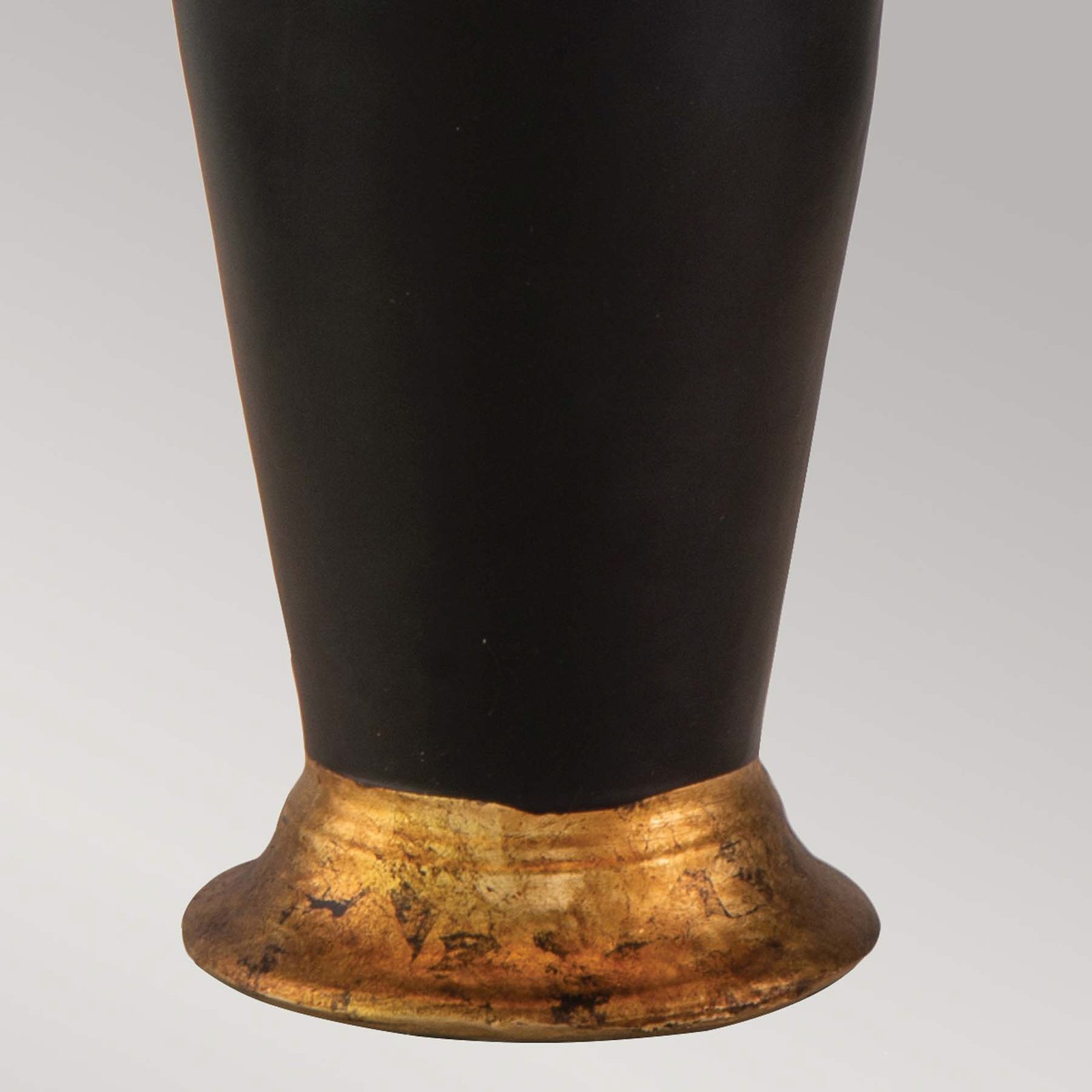 Gallier table lamp, black/white, textile, 63.5 cm high