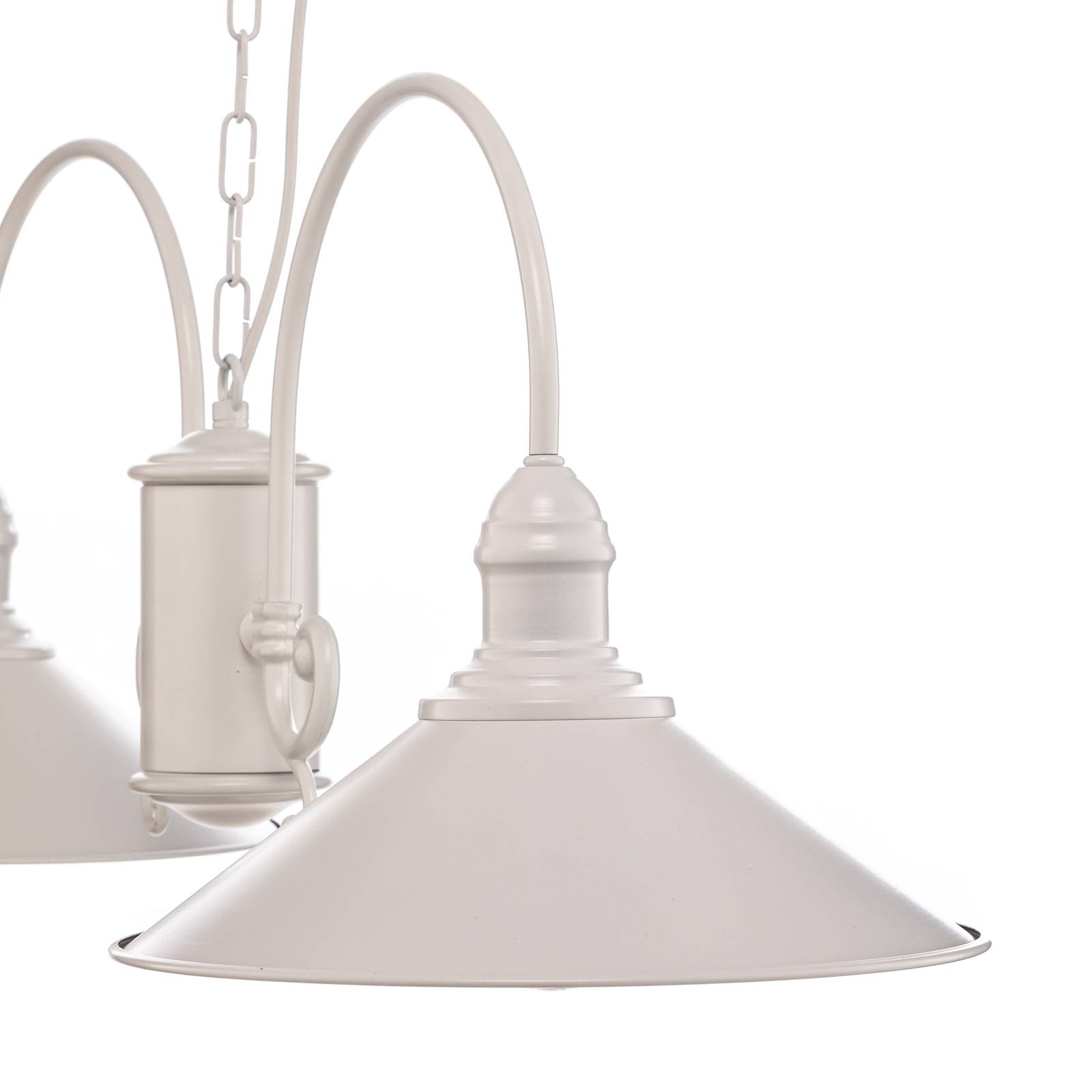 Lampa wisząca Elmo, 2-punktowa, biała