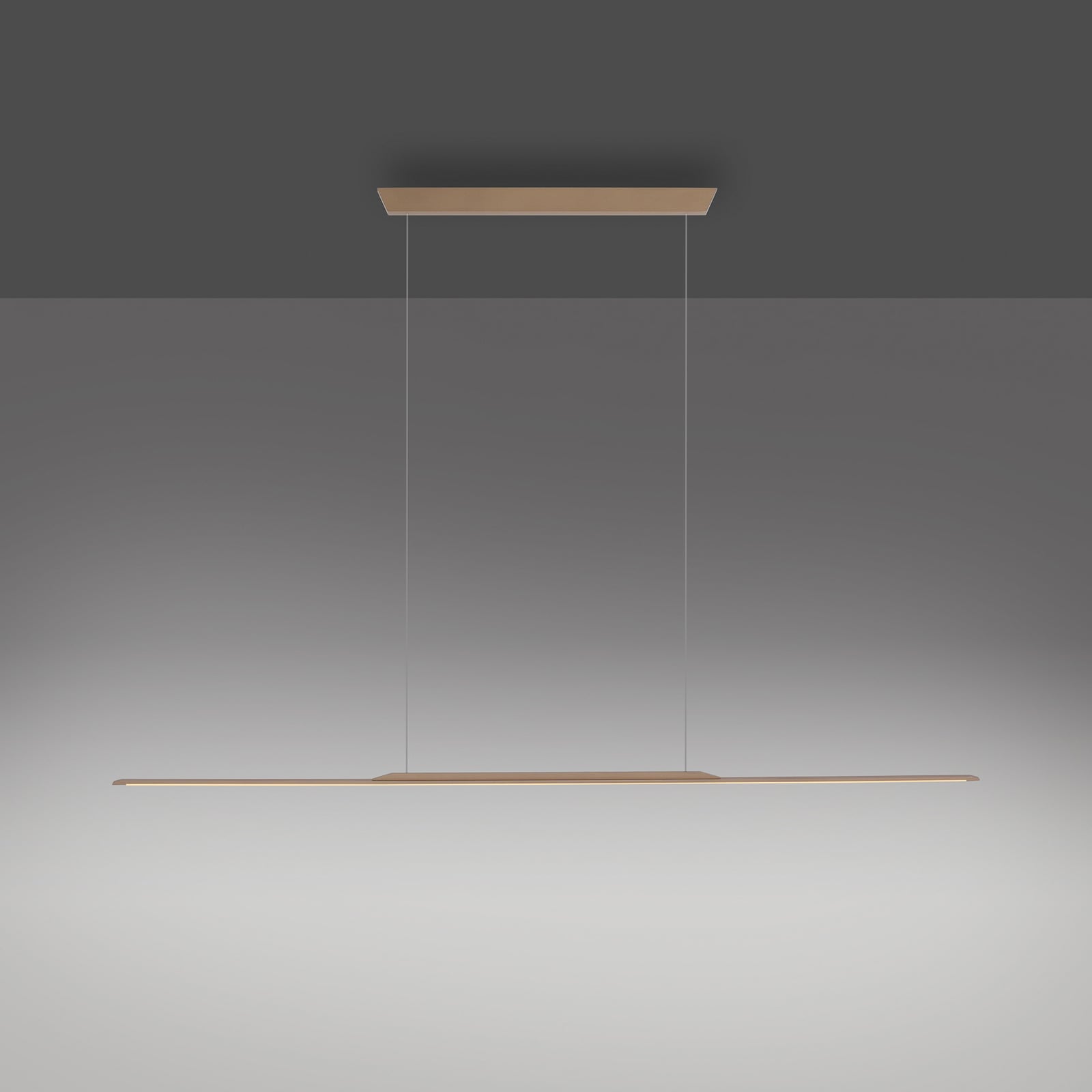 Surface LED-Hängelampe, bronze 160 cm, Alu, 3.000 K - PURE Surface LED-Hängelampe, bronze 160 cm, Alu, 3.000 K - PURE