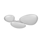 LED plafondlamp Ozera, lengte 95 cm, wit, kunststof, CCT, 3-lamps.