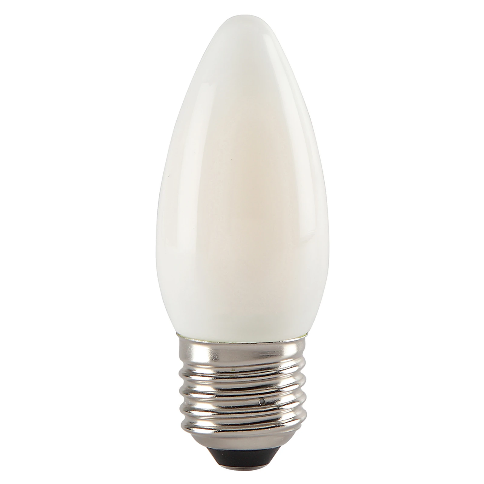 Ampoule bougie LED E27 4,5 W 827 satinée