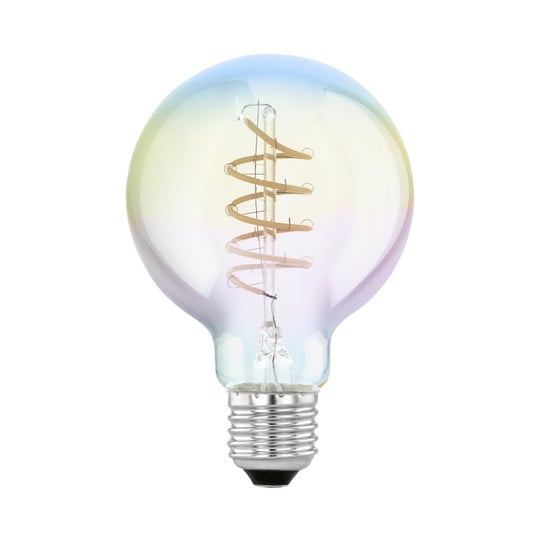 LED bulb E27 4W G80 2,000K filament iridescent dim