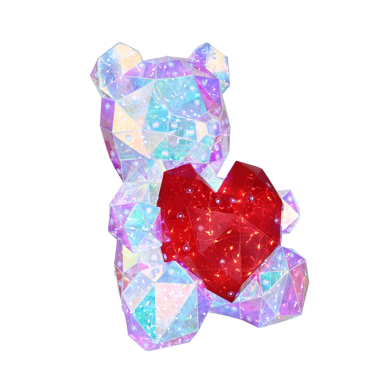 Lampada da tavolo LED per camere di bambini Brondar orso, rosso, altezza 32 cm