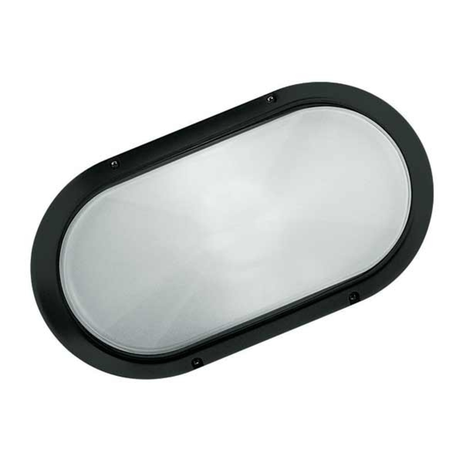 PERFORMANCE LIGHTING Outdoor lamp SuperdeltaOvale, black, Polycarbonate, glass, E27, 60 W, energy efficiency: A++, W: 27.5 cm, H: 15.5 cm