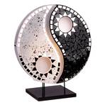 Lampe à poser Ying Yang miroir en mosaïque noir