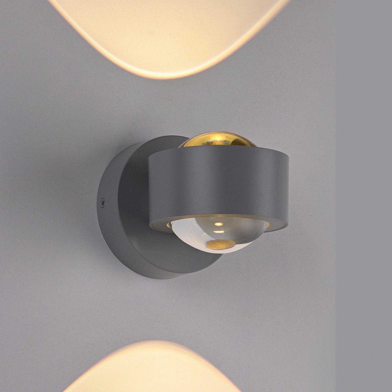 Schöner Wohnen aplică de perete LED Chia argintiu 3.000 K sus/jos - Camera de zi / sufragerie - Modern - Plastic