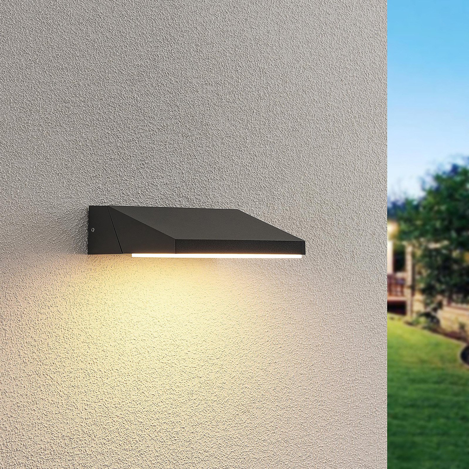 Auda LED Außenwandleuchte Anthracite - Lucande