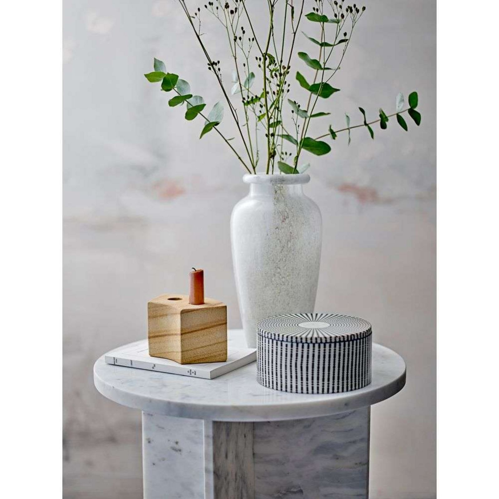 Jasmia Side Table White Marble  - Bloomingville