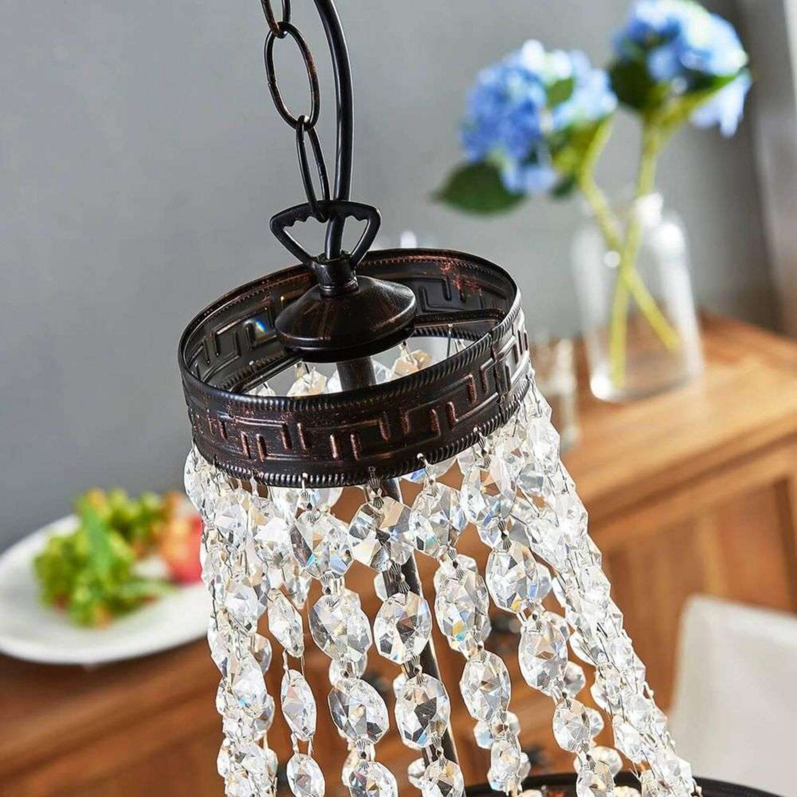 Jorve Chandelier Crystal/Antique - Lindby