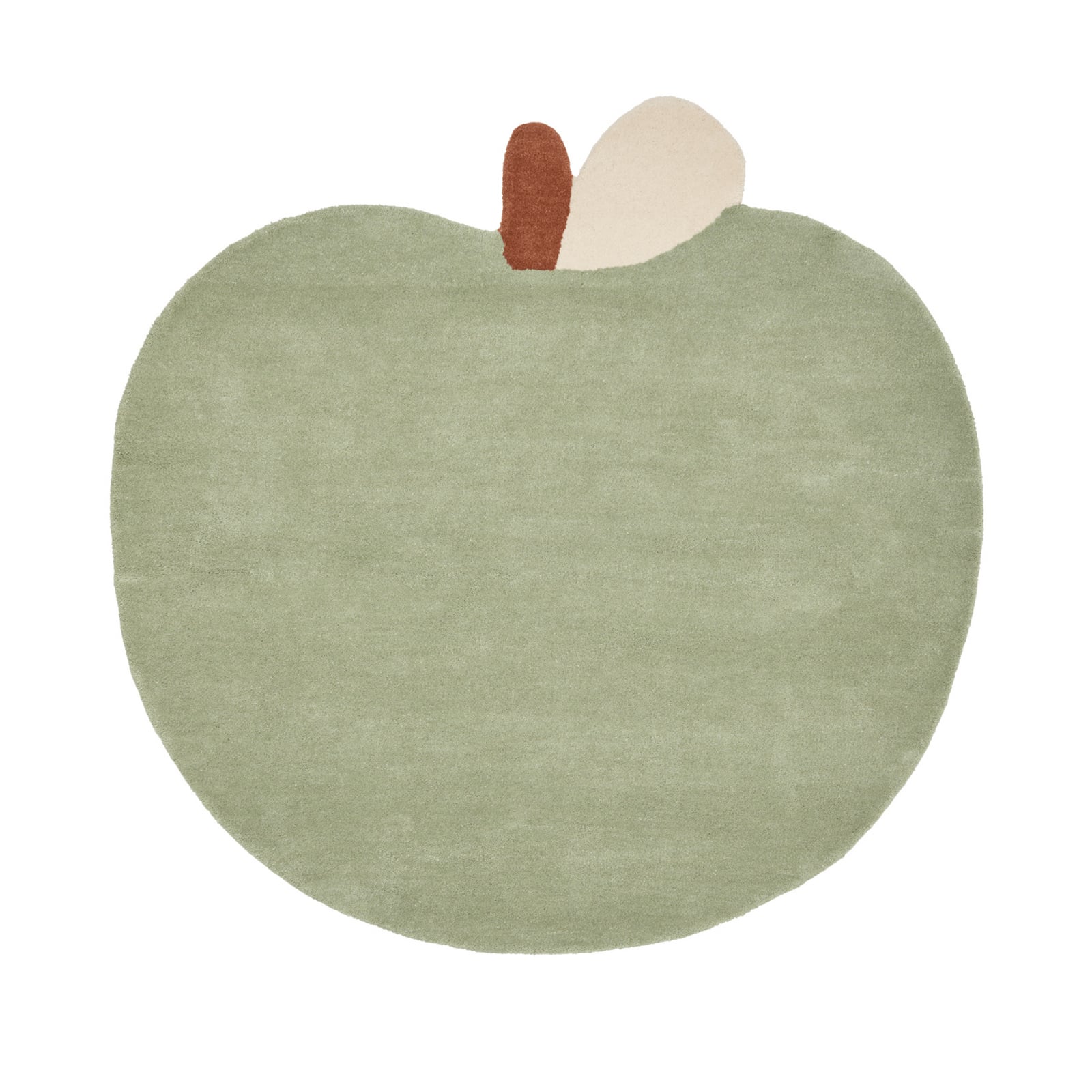 APPLE Teppe, grønn, ull/bomull - ferm LIVING