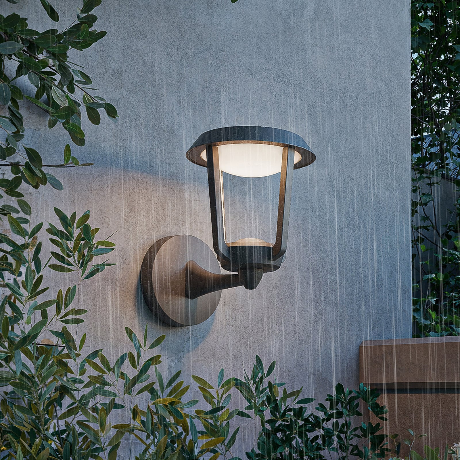 Philips Nuvy LED kültéri fali világítás, antracit, fém, IP44 Philips Nuvy LED kültéri fali világítás, antracit, fém, IP44