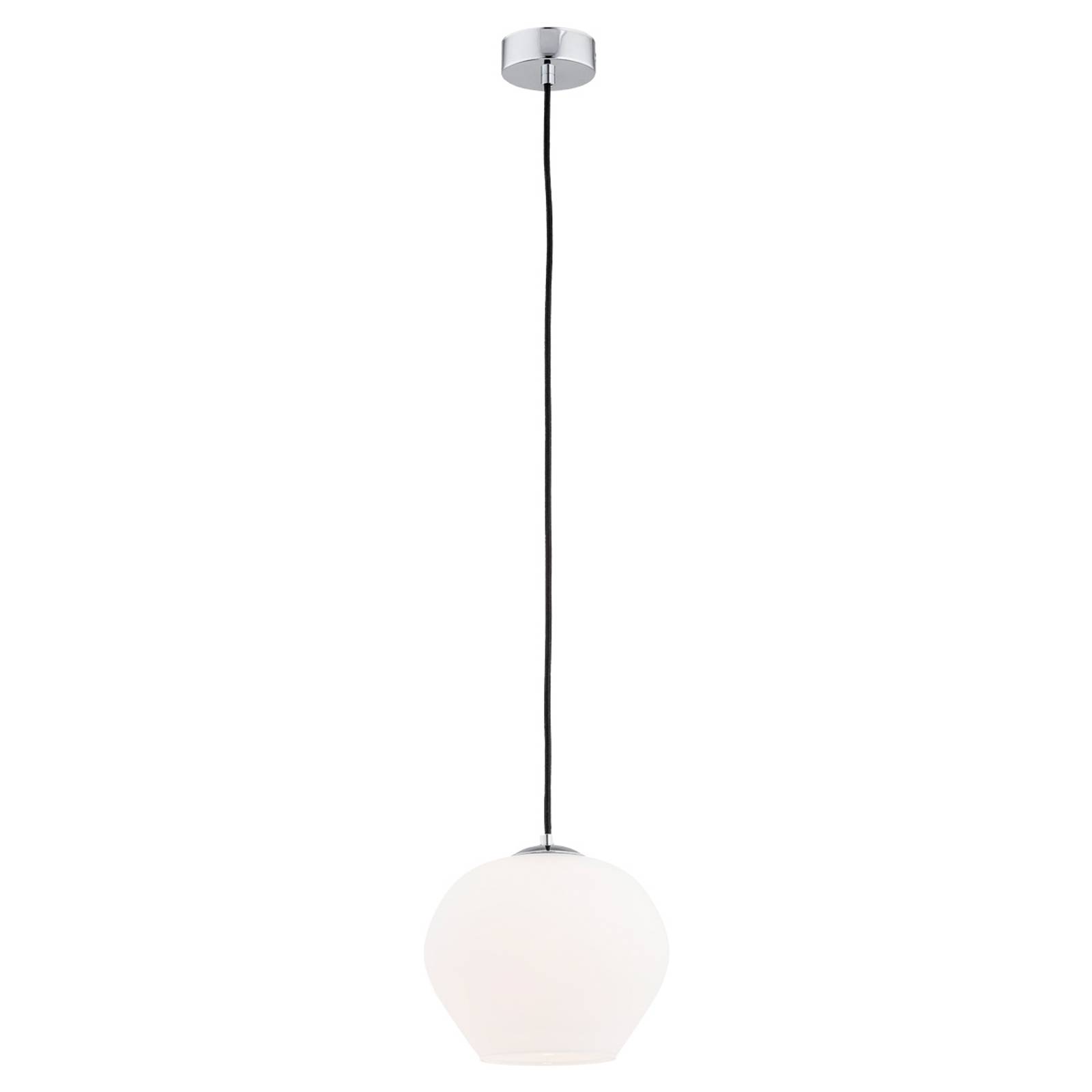 Suspension Kaja boule de verre opale Ø 20 cm