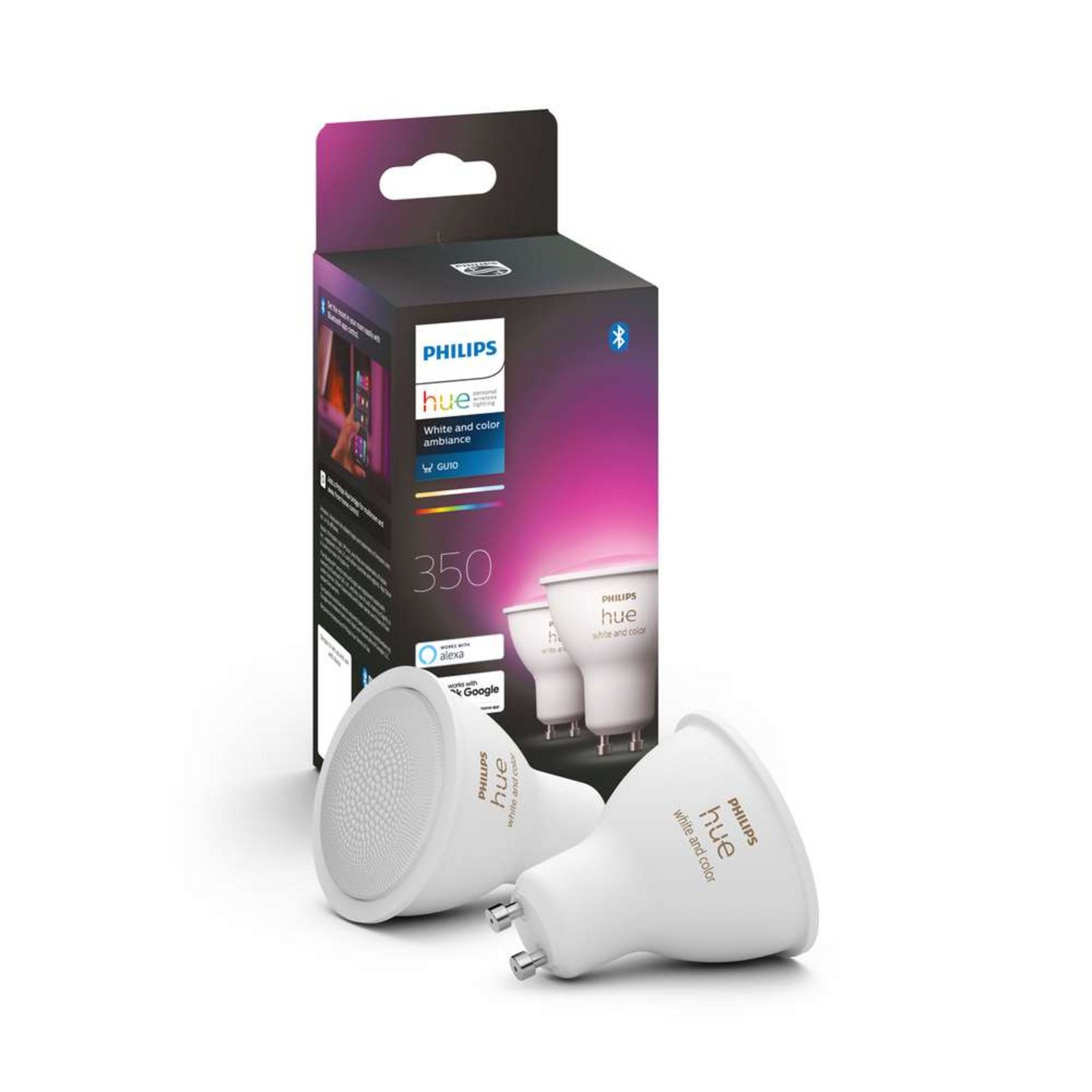 Philips Hue Blanco & Color 6W Bluetooth GU10 Bombilla 2 pzas.- Philips Hue