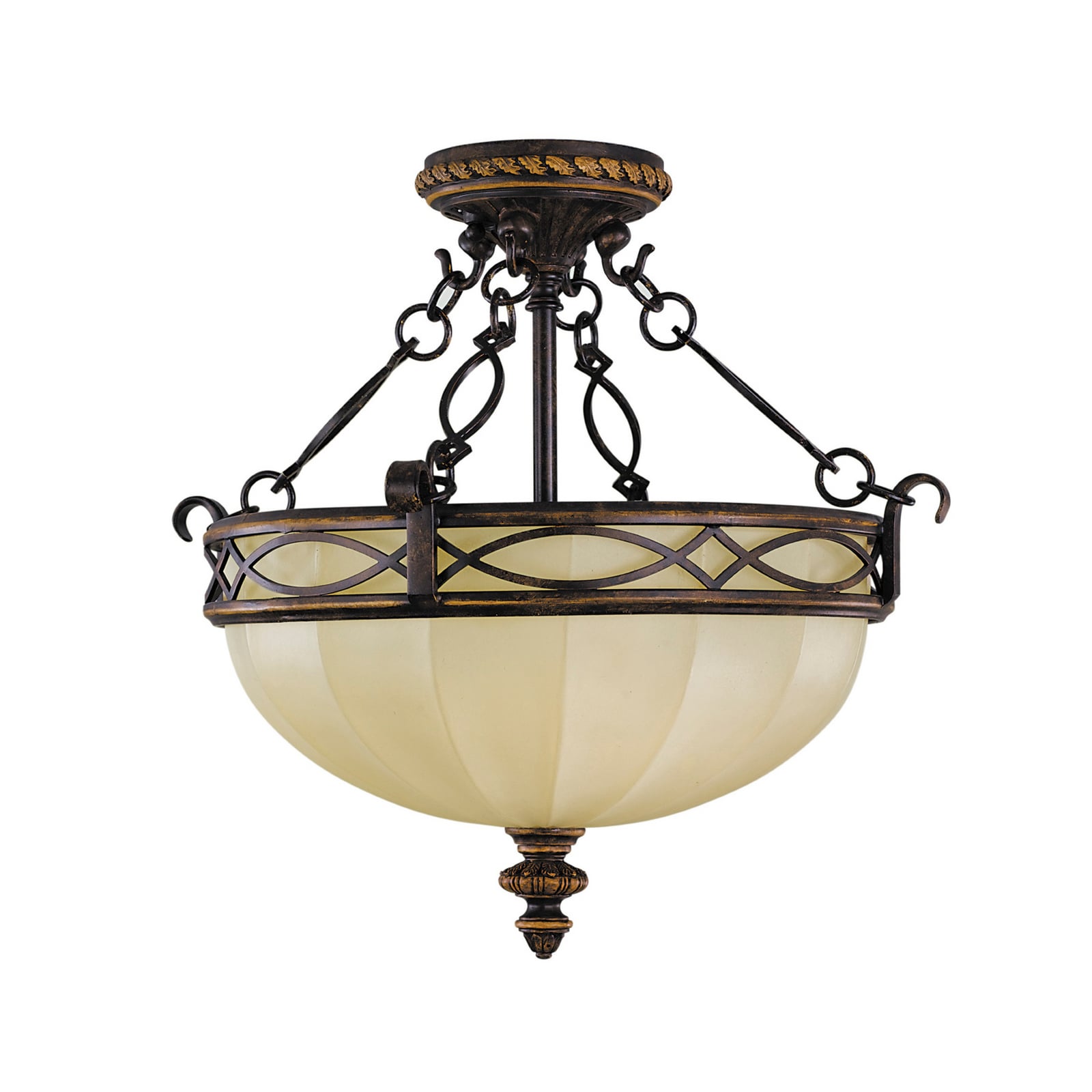 Drawing Room Deckenlampe walnuss/creme Höhe 37 cm - FEISS