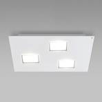 Fabbian Quarter – vit LED-taklampa 3 lampor